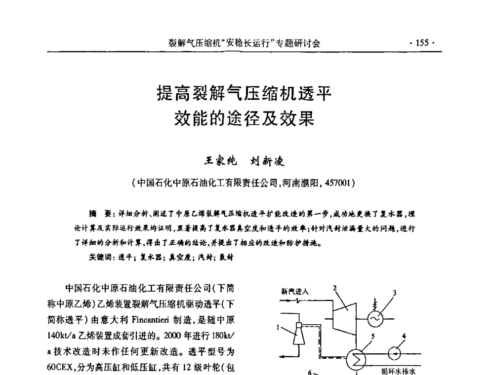 提高裂解气压缩机透平效能的途径及效果 - 全国乙烯行业裂解气压缩机“安稳长”运行专题研讨会