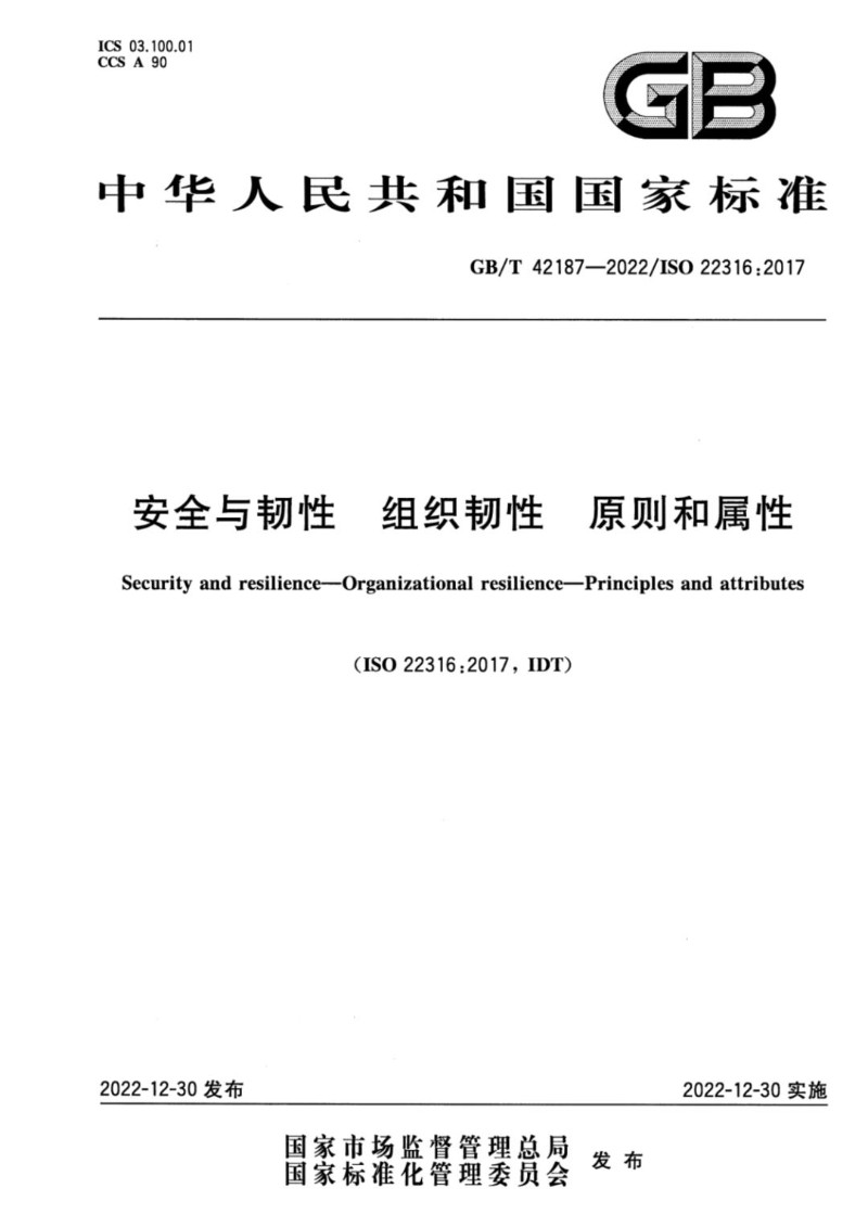 GBT 42187-2022 安全与韧性 组织韧性 原则和属性.jpg